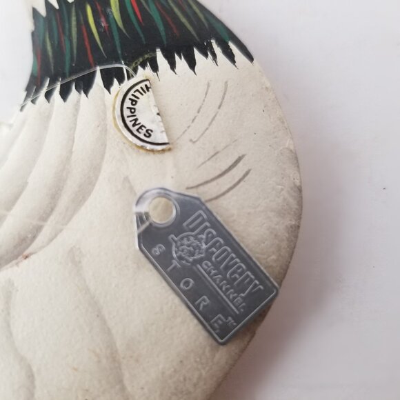 Primitive Chicken Rooster Metal Ornament Figurine Rustic Farmhouse Original Tag - Picture 5 of 9